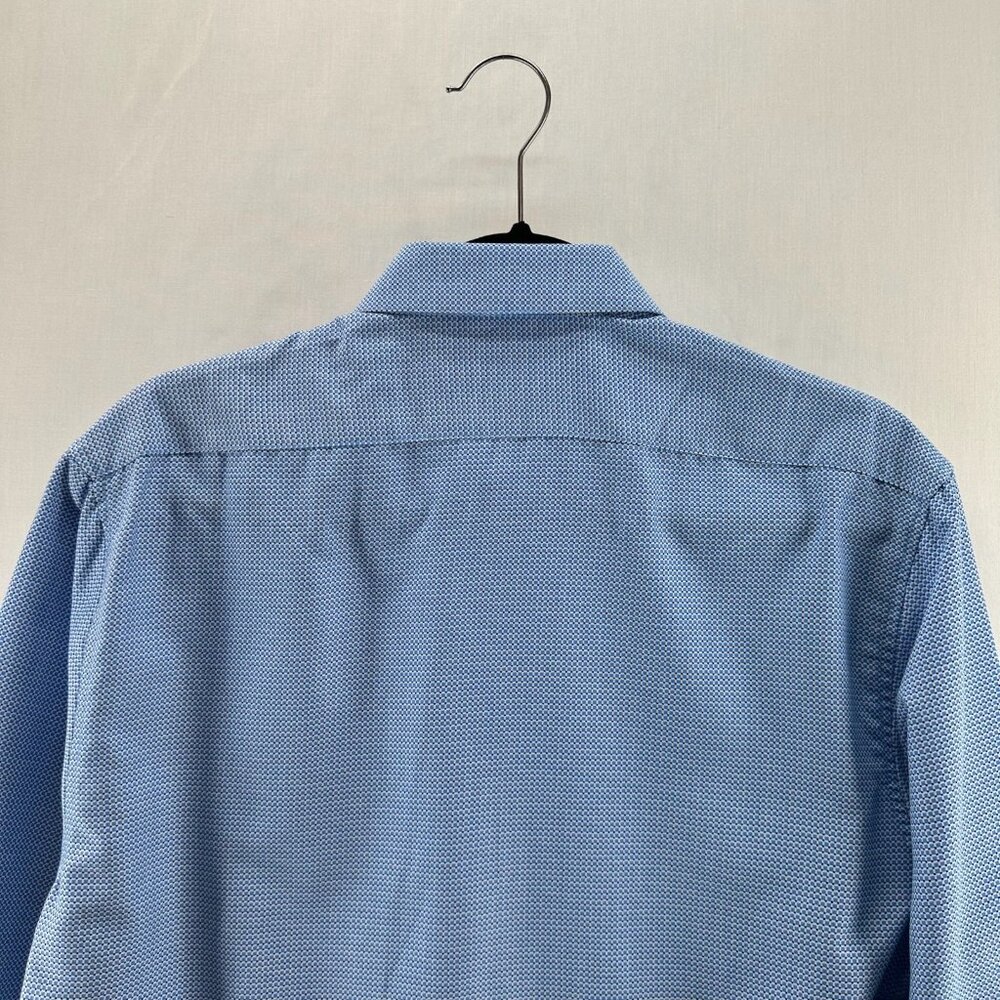 Nicole Miller Dress Shirt Mens Size M Corporate Long Sleeve Button Up Blue - Picture 5 of 11